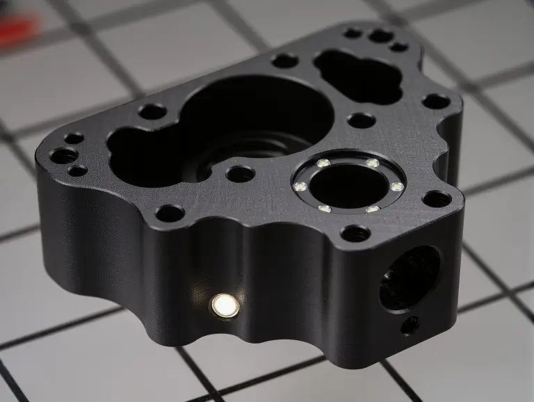 Peças usinadas em liga de alumínio anodizado preto