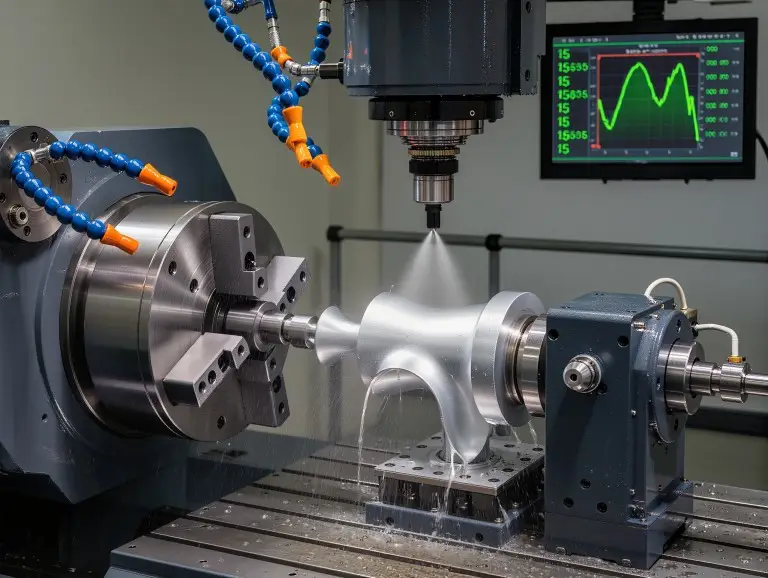 Parti lavorate a CNC a 5 assi per il settore aerospaziale