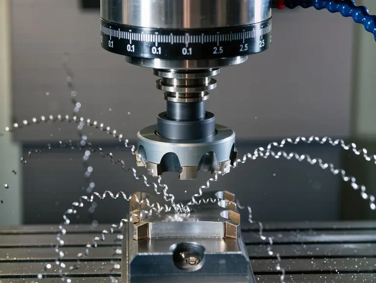 Zijfrees draait met hoge snelheid om metalen werkstukken te snijden