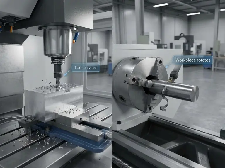 CNC 밀링 vs CNC 선삭