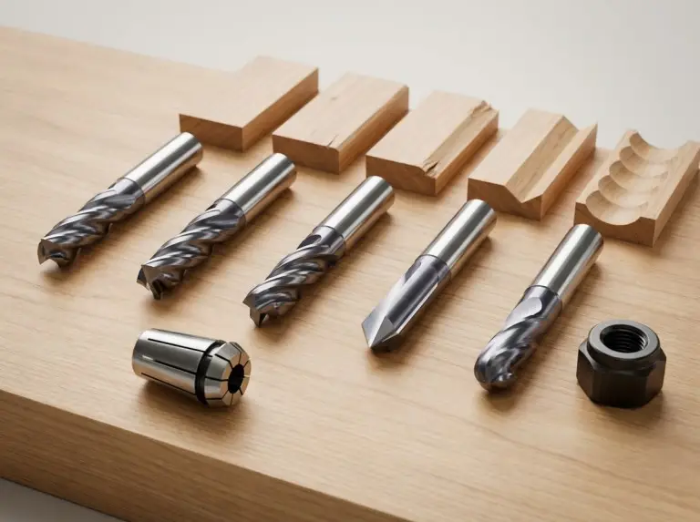 Tipos de fresas CNC para trabajar la madera en bordes y superficies