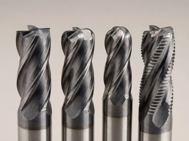 End mill types close-up