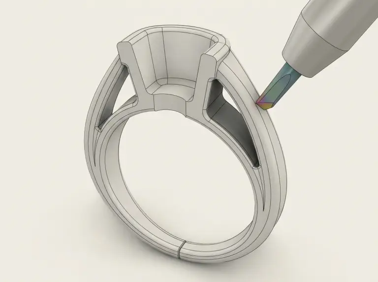 Jewelry CNC DFM Tool Access and Radiused Features