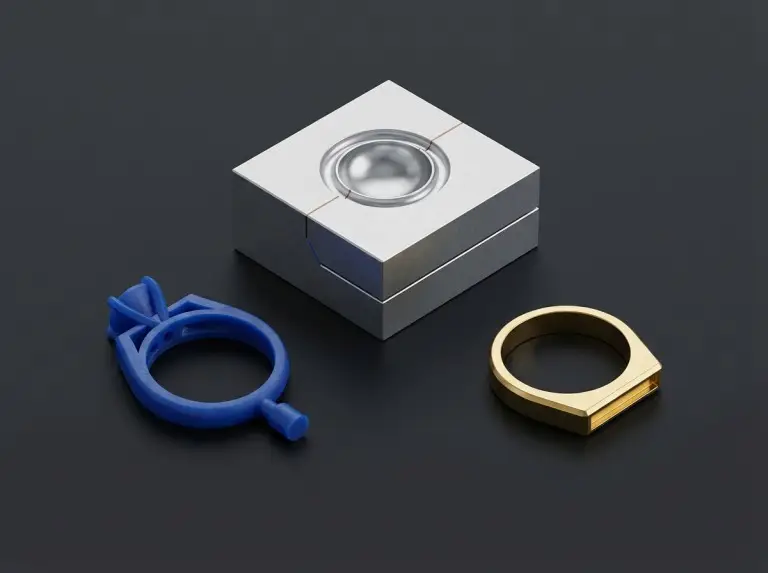 Three CNC Jewelry Outcomes Wax, Mold, and Metal