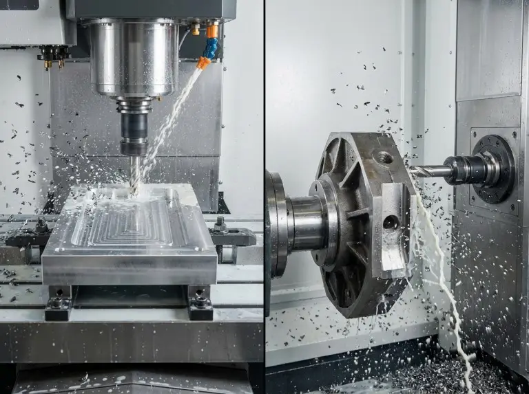 Concetto di evacuazione e fissaggio dei trucioli VMC vs HMC